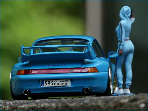 1:18  Porsche 911 993 Clubsport 1997 - BabyBlue - mit 3tlg.Porsche Alufelgen = OVP